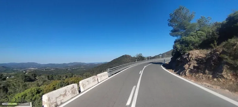 Mountain road climbing through the hills near Valencia