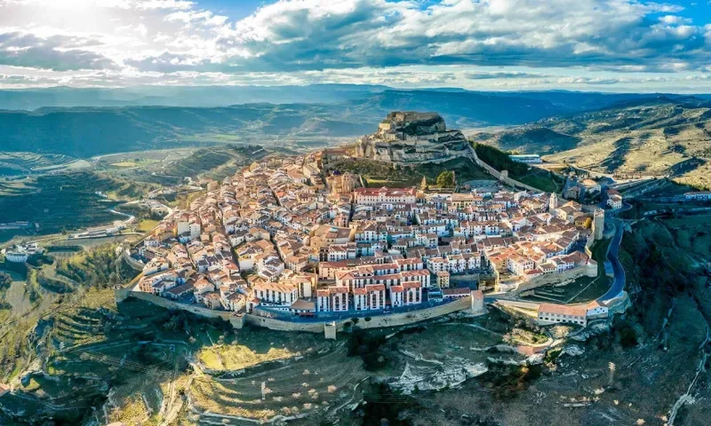 Morella and its hilltop castle in inland Castellón
